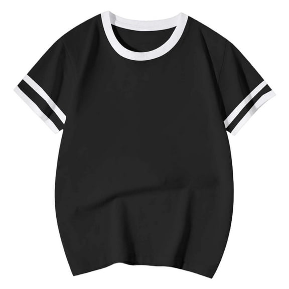 Liyamei Girls Graphic Short Sleeve Tops Casual Summer Tees For Toddler Kids Comfortable Daily Wear Cute Printed Shirts Girls Tops Size 3-4 Years