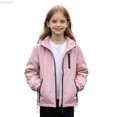thumbnail image 1 of Liyamei Girls Hooded Rainproof Jacket with Detachable Hood for Outdoor Wear Size 3-4 Years, 1 of 6
