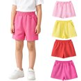 thumbnail image 1 of Liyamei Girls Knee Length Shorts with Soft Fabric for Summer Play Size 0-10,Pink, 1 of 5