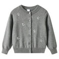 thumbnail image 1 of Liyamei Girls Knit Cardigan Coat Jacket Hand Embroidered Floral Design Pure Casual Outerwear For Teen Girls Lightweight Spring Autumn Winter For 10 14 Year Girls Snow Coat Size 11-12 Years, 1 of 4