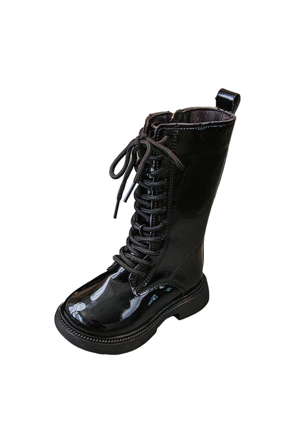 Girls Long Boots Winter Warm Mid Calf Snow Boots With Faux Non Slip Sole For Toddler Kids Outdoor Play Girls Boots Size 3-4 Years