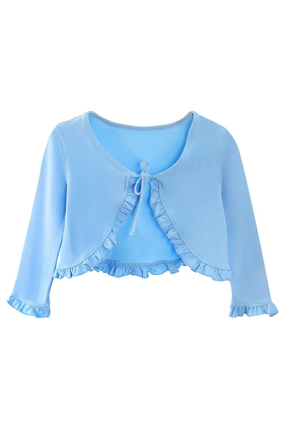 Girls Long Sleeve Ballet Leotard Top With Lace Tie Detail Casual Stretch Dance Shirt For Kids Versatile Layering Tee For School Yoga And Sports Girls Tank Tops Size 6-7 Years