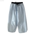thumbnail image 1 of Liyamei Girls Pants Outdoor Casual Hiking Trousers For Toddlers And Kids Comfortable Elastic Waist Summer Spring Playwear Girls Pants Size Blue 3-4 Years, 1 of 5