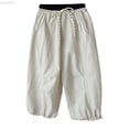 thumbnail image 1 of Liyamei Girls Pants Outdoor Casual Hiking Trousers For Toddlers And Kids Comfortable Elastic Waist Summer Spring Playwear Girls Pants Size Gray 5-6 Years, 1 of 3