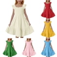 Liyamei Girls Party Dresses, Big Girls Dress, Square Neck Ruffle Back ...
