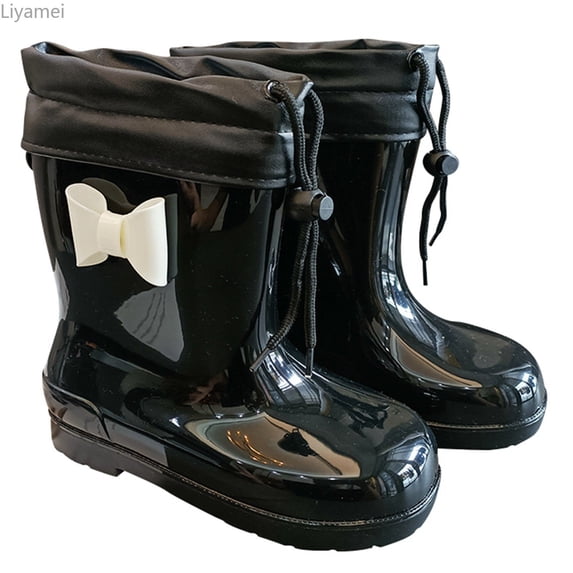 Liyamei Girls Rain Boots Lined Waterproof Non Comfortable 5-11 Years