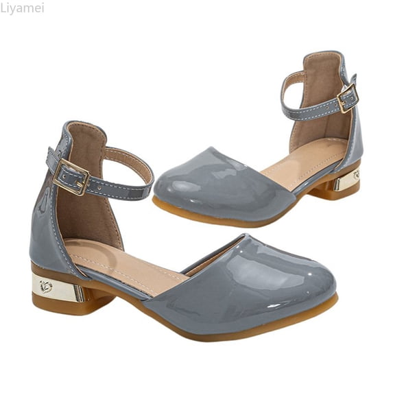 Liyamei Girls Sandals For Girls Stylish High Heels For Daily Wear Weddings Birthday Parties And School Events Ideal For Dress And Dance Outfits Girls Dress Sandals Size Gray 7-8 Years