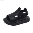 thumbnail image 1 of Liyamei Girls Sandals For Toddlers Comfortable Casual Summer Shoes Lightweight Breathable Soft Sole Baby Girl Footwear Girls Summer Sandals Size Black 5-6 Years, 1 of 3