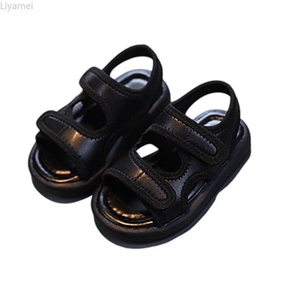 Liyamei Girls Sandals For Toddlers And Kids Comfortable Casual Party Footwear Soft Breathable Everyday Walking Shoes For 1 6 Year Old Girls Sandals For Girls Size Black 5.5-6 years