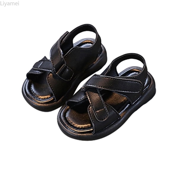 Liyamei Girls Sandals For Toddlers And Kids Comfortable Outdoor Party Casual Summer Beach Shoes Lightweight Breathable On Design For Ages 1 6 Years Sandals For Girls Size Black 2-2.5 years