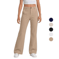 thumbnail image 1 of Liyamei Girls School Uniform Pants Elastic Waist Twill Bootcut Trousers Everyday Wear for 5-16 Years, 1 of 7