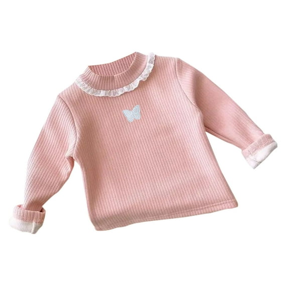 Liyamei Girls Solid Color Base Shirt Slim Autumn Drawstring Casual Cardigan T Shirt Top Toddler Girls Tops Size 4-5 Years