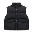 thumbnail image 1 of Liyamei Girls Solid Color Down Padded Vest Winter Warm Quilted Sleeveless Jacket Outerwear For Toddler Kids Lightweight Down Jacket for Teen Girls Size 5-6 Years, 1 of 4