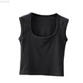 thumbnail image 1 of Liyamei Girls Square Neck Crop Top Short Sleeve Tee Shirt Summer Casual Fashion Basic Ribbed Knit Stretch Fit Comfortable Daily Wear Toddler Girl Tops Size 15 years, 1 of 3