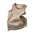 thumbnail image 1 of Liyamei Girls Striped Tank Top Summer Casual Sleeveless Shirt For Toddler Kids Comfortable Stretchy Outfit Playwear Everyday Wear Girls Blouses Size 5-6 Years, 1 of 5