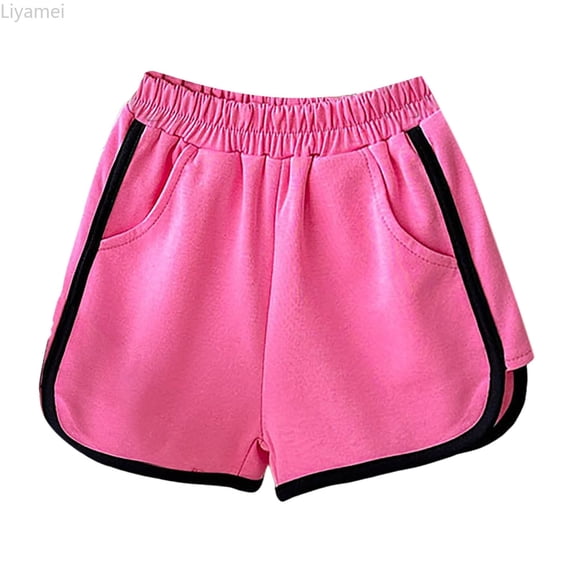 Liyamei Girls Summer Shorts Toddler Casual Beach Yoga Athletic Comfortable Stretchy Basic Solid Color Shorts For Kids Age 1 7 Years Girls Summer Shorts Size 4-5 Years