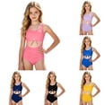 thumbnail image 1 of Liyamei Girls Swimsuits, Kids One Piece Swimsuit, Elegant Hollow Front Swimsuit for Older Girls Beachwear Green 9-10 Years, 1 of 5