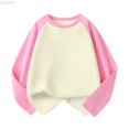 thumbnail image 1 of Liyamei Girls Tops, Kids Baseball Tee, Long Sleeve Raglan Shirt Soft Casual Top for Children Pink Size 7-8 Years, 1 of 5