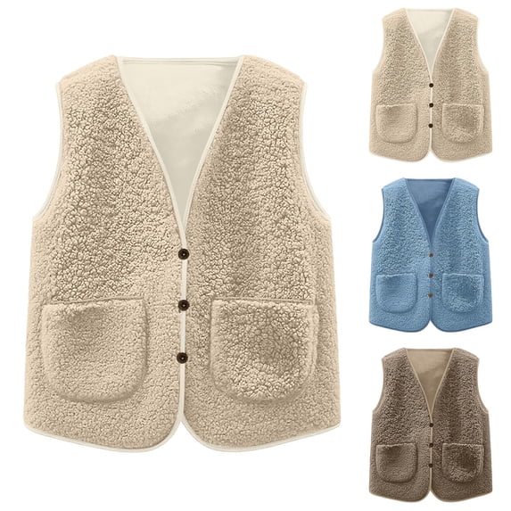 Liyamei Girls Winter Vest with Collar and Pockets for Warm Sleeveless Outerwear Size 9-10 Years