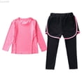 thumbnail image 1 of Liyamei Girls Yoga Girls Athletic Leggings Training Set Kids Gym Top Activewear Set Girls Casual Sets Size Red 3-4 Years, 1 of 3