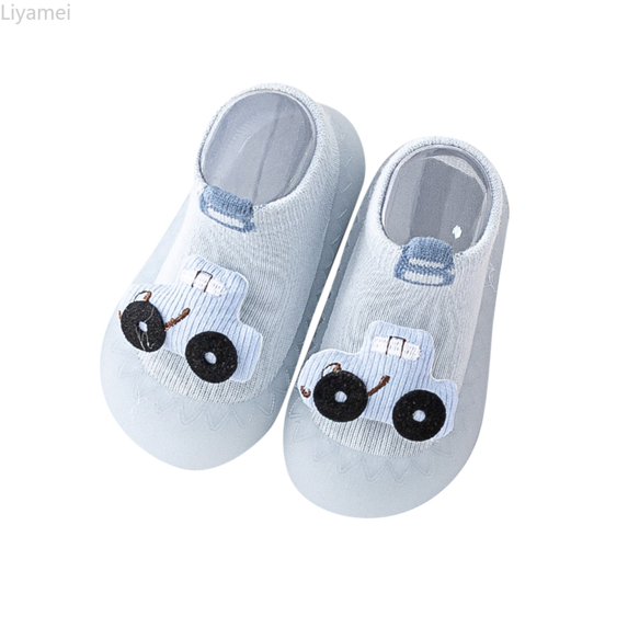 Liyamei Infant Boys Girls Animal Cartoon Socks Shoes Toddler Fleece WarmThe Floor Socks Non Slip Prewalker Shoes Infant Sneakers Size 5.5