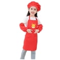 thumbnail image 1 of Liyamei Kid Art Smock Apron With Sleeve And Hat Three Piece Set For Children Printed Artist Painting Aprons Smocks With Long Sleeve Girls Tops Size 3-6 Years, 1 of 2