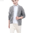 thumbnail image 1 of Liyamei Kids And Boys Cardigan Sweater Button Down Cable Knit V Neck Long Sleeve Outwear Boys Crewneck Sweater Size 9-10 Years, 1 of 4
