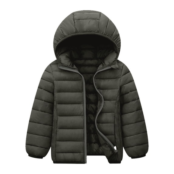 Liyamei Kids Boy Girl Winter Hooded Puffer Jackets Coats Light Weight Padded Outerwear Size 4-5 Years
