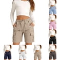 thumbnail image 1 of Liyamei Kids Cargo Shorts with Pockets for Summer Casual Wear Size 2-15,Pink, 1 of 5