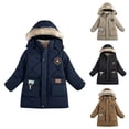 thumbnail image 1 of Liyamei Kids Hooded Padded Jacket with Zipper for Winter Warm Fashion Coat Size 7-8 Years, 1 of 5