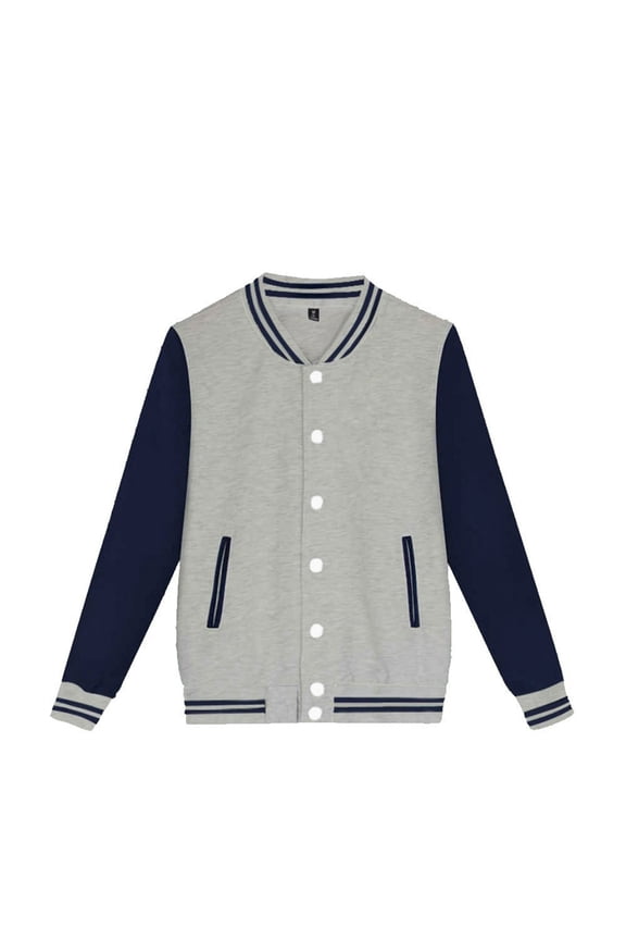 Kids Jacket Girls Boys Baseball Jacket School Uniform with Pocket Size 100