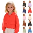 thumbnail image 1 of Liyamei Kids Lightweight Hooded Jacket with Zipper for Fall Windproof Outerwear Size 4-5 Years, 1 of 7