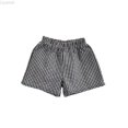 thumbnail image 1 of Liyamei Kids Plaid Shorts with Elastic Waist for Summer Beach Play Size 0-4,Black, 1 of 4