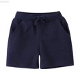 thumbnail image 1 of Liyamei Kids Solid Color Sport Shorts with Drawstring for Summer Size 1-7,Navy, 1 of 6