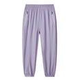 thumbnail image 1 of Liyamei Lightweight Children's Pants With Zipper Pockets Sports Trousers Comfortable Breathable Outdoor Wear Girls Sweatpants Size Purple 15-16 Years, 1 of 4