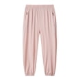 thumbnail image 1 of Liyamei Lightweight Children's Pants With Zipper Pockets Sports Trousers Comfortable Breathable Outdoor Wear Girls Sweatpants Size Red 7-8 Years, 1 of 4