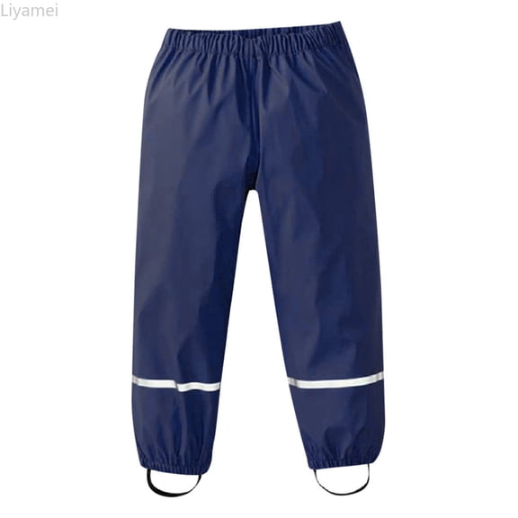 Liyamei Rain Pants For Girls Boys Kids Outdoor Play Rainy Day Gear Durable Windproof Trousers With Elastic Waist For Toddler Children Size XXL/120
