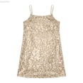 thumbnail image 1 of Liyamei Sequin Girls Dress Adjustable Spaghetti Strap Pencil Midi Bodycon Party Gown With Shiny Glitter For Teen Junior Youth Formal Events Evening Occasions Girls Party Dresses 4-5 Years, 1 of 3