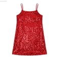 thumbnail image 1 of Liyamei Sequin Girls Dress Adjustable Spaghetti Strap Pencil Midi Bodycon Party Gown With Shiny Glitter For Teen Junior Youth Formal Events Evening Occasions Girls Party Dresses 4-5 Years, 1 of 3