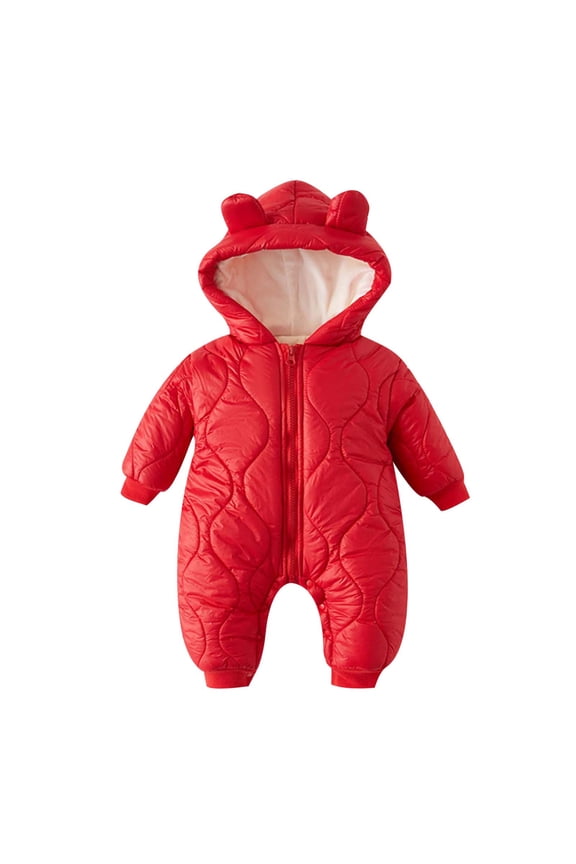 Snowsuit Newborn Winter Clothes 0 24 Months Coat Jumpsuit Infant Boys Girls Hooded Jacket Girls Fleece Jacket Size 0-3 Months