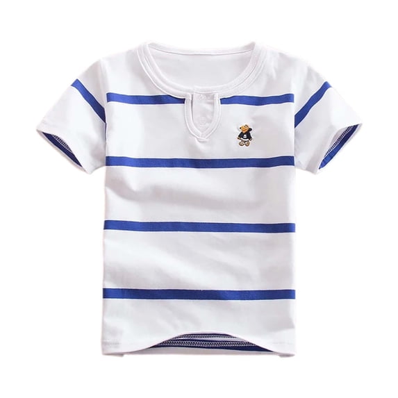 Liyamei Summer New Children's Short Sleeve T Shirt For Boys And Girls Cute Baby Clothes Comfortable Kids Apparel Toddler Boys Tops Size 8-9 Years