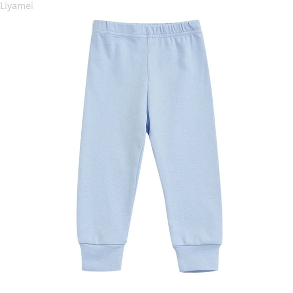 Liyamei The Children's Baby Girls Leisure And Soft Leggings Infants And Toddlers Wear Trousers Girls Pants Size Blue 5-6 Years