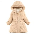 thumbnail image 1 of Liyamei Toddler Boys Girls Winter Coat Hooded Jacket Wear Thicken Windproof Zipper Warm Outwear Girls Winter Coat Size 5-6 Years, 1 of 5