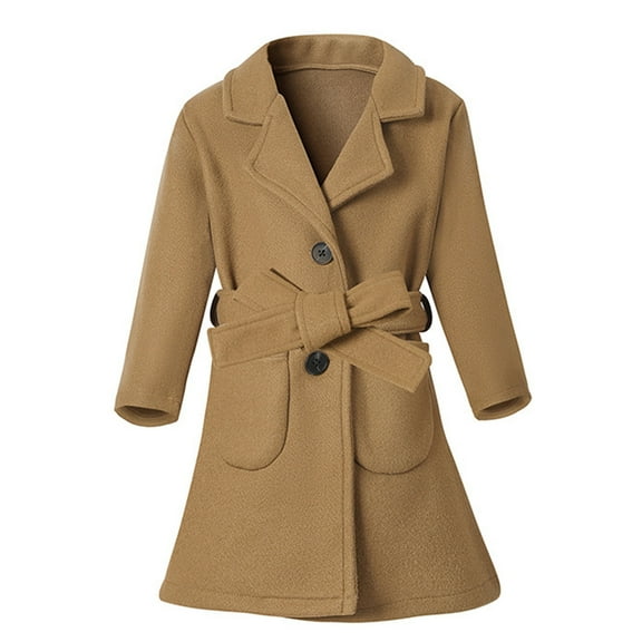 Liyamei Toddler Boys Girls Wool Coat Winter Warm Coat Kids Jacket Outwear Clothes Girls Casual Tops Size 2-3 Years