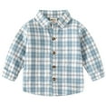 thumbnail image 1 of Liyamei Toddler Boys Long Sleeve Winter Autumn Shirt Tops Coat Outwear For Babys Clothes Plaid Yellow Blue Boys Summer Tops Size 18-24 Months, 1 of 5