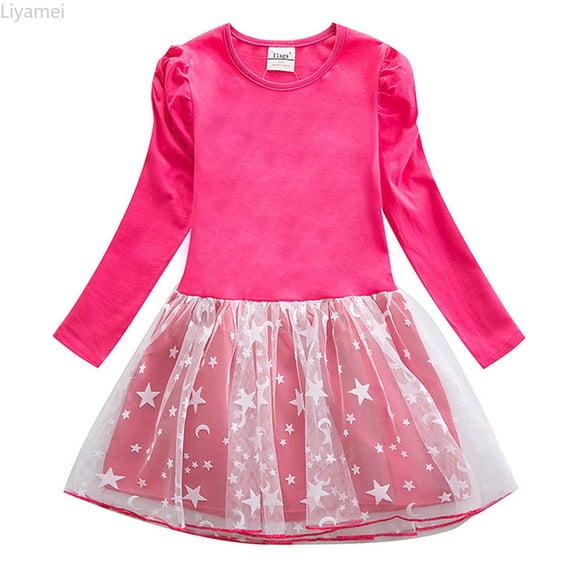 Liyamei Toddler Girls Dresses Tutu Party Sequins Prints Style Toddler Girl Dresses 18-24 Months
