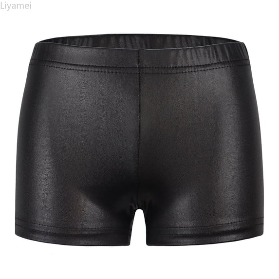 Liyamei Toddler Girls Glitter Ballet Dance Shorts Bike Short Breathable Playgrounds Gymnastics Shorts Pants Size 3-4 Years