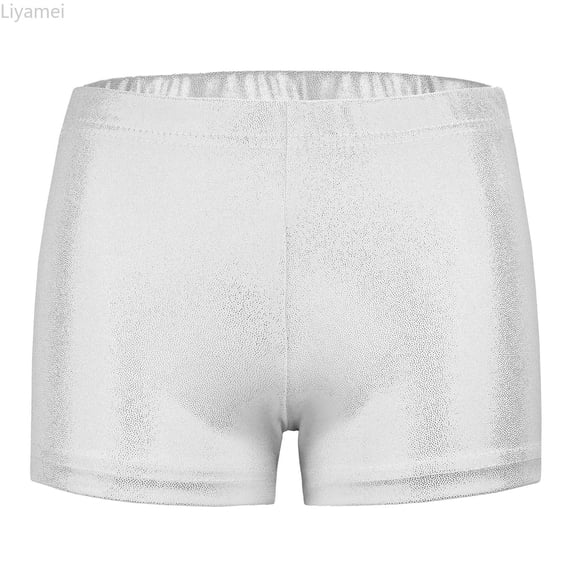 Liyamei Toddler Girls Glitter Ballet Dance Shorts Bike Short Breathable Playgrounds Gymnastics Shorts Pants Size 4-5 Years