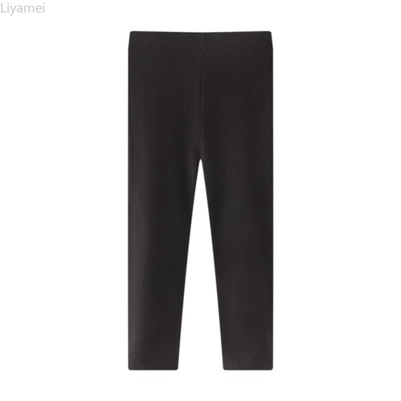 Liyamei Toddler Girls Leggings Pants Full Length Cotton Basic Leggings Stretchy Soft Tights Pants Size Black 2-3 Years
