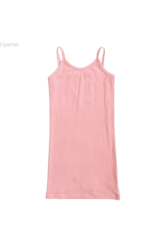 Toddler Kids Girls Dance Racerback Crop Sleeveless Soild Sports Dance Ballet Gymnastics Dancewear Dress Toddler Girl Dresses 4-5 Years